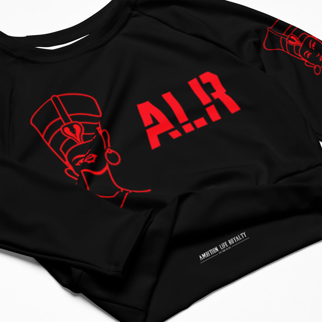 ALR Black  long-sleeve crop top (Chi town Exclusive)