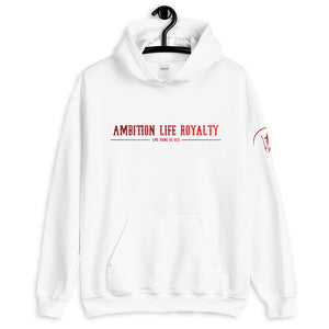 AMBITION LIFE ROYALTY RED/WHITE LOGO Unisex Hoodie