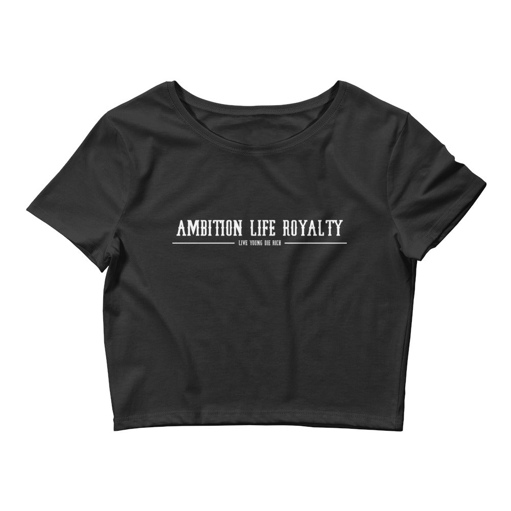 AMBITION LIFE ROYALTY BLACK QUEEN Crop Tee