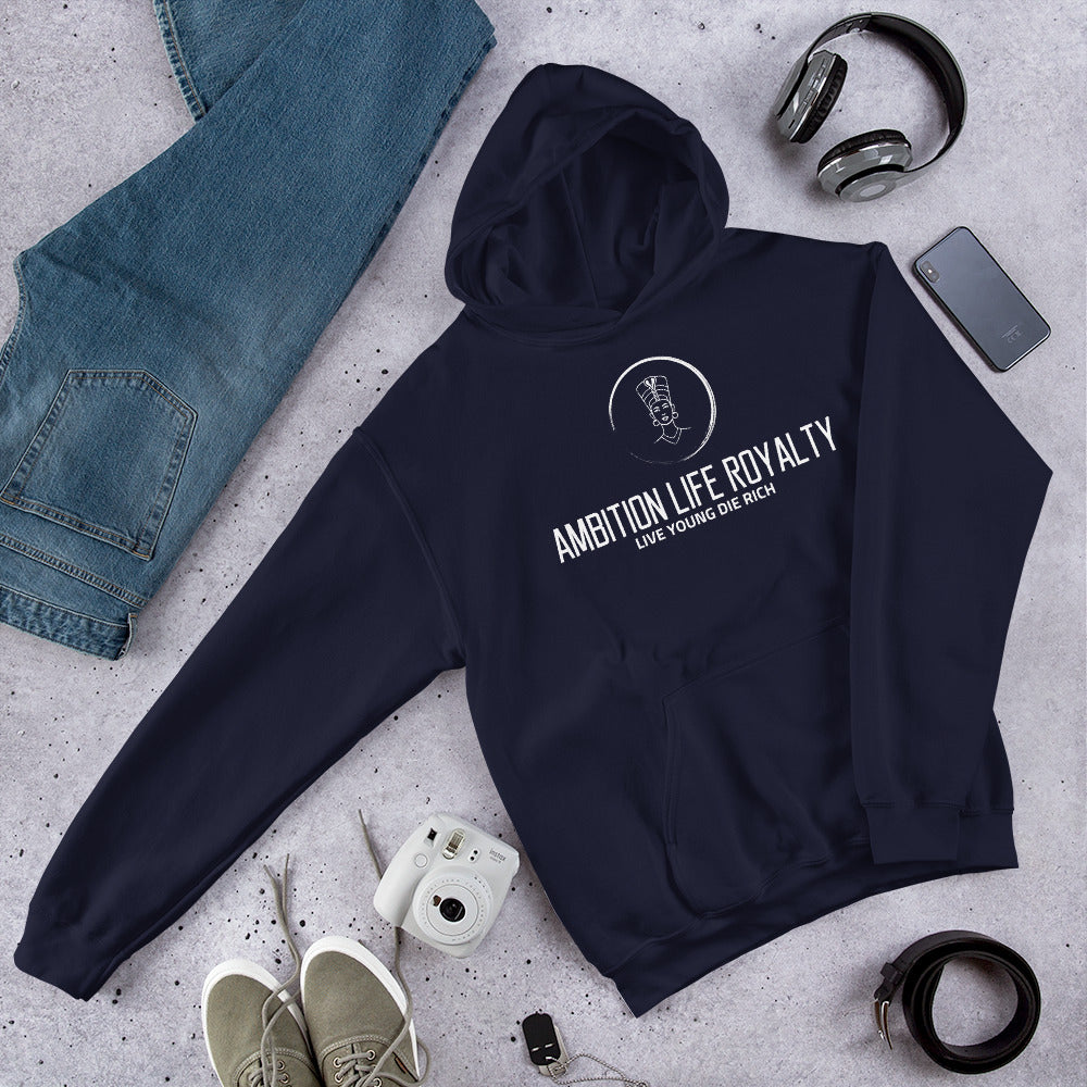 Live Young Die Rich Navy blue Hooded Sweatshirt