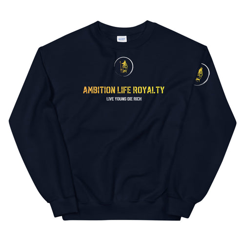 Live Young Die Rich Royal Gold Unisex Sweatshirt